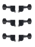 MH-04-BK-3+3 Колки для гитары 3+3, черные, Metallor