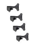 MHB-02-BK-4L Колки для бас-гитары 4л, черные, Metallor