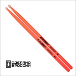 7KLHBOR5A 5A Барабанные палочки, граб, флуоресцентные оранжевые, Kaledin Drumsticks