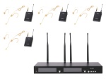 RWS-4BHS Беспроводная микрофонная система, 4 головных микрофона, LAudio