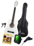 FCG-2038CAP-WH Классическая гитара с чехлом, ремнем, тюнером, белая, Foix