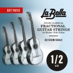 FG112 Комплект струн для классической гитары размером 1/2, посеребренные, La Bella