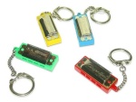 60040BLAU Губная гармошка миниатюрная, с кольцом для ключей, синяя, Seydel Sohne