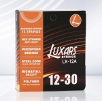 LX12-A Комплект струн для 12-струнной акустической гитары, фосфорная бронза, 12-52, Smiger
