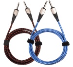 FICB-007(Braided)-BW Кабель инструментальный, синий/белый, 3м, Flanger
